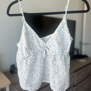 Cotton On lace trim cami top in vintage floral